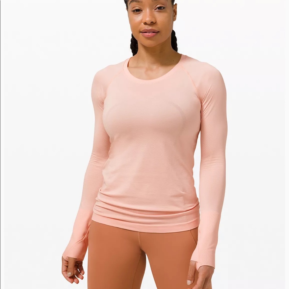 Lululemon swiftly tech long sleeve 2.0 pink mist